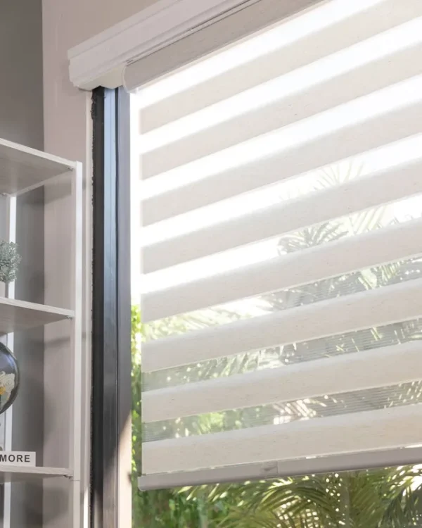 Chicology Cordless Zebra Shades - Basic Natural - 27"W x 72"H