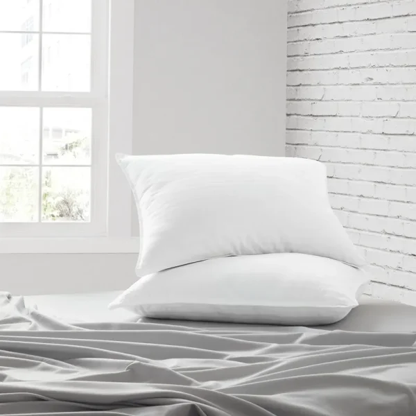 Home Collection 2-Pack Plush Down Alternative Gel Fiber Pillows, White, King