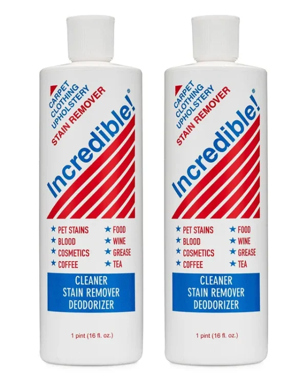 Incredible! Stain Remover - Spot Cleaner for Clothes, Laundry, Carpets, Mattress & Upholstery Removes Pet Stains, Pet Urine & Pet Odors, Red Wine, G