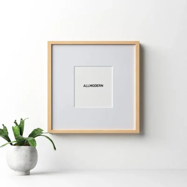 Capullo Gallery Matte Wood Picture Frame AllModern Color: Natural, Picture Size: 11" x 14", Picture Size (Without Mat): 20" x 20"