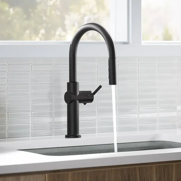 Kohler K-22972 Crue Pull-Down Single-Handle Kitchen Faucet Matte Black