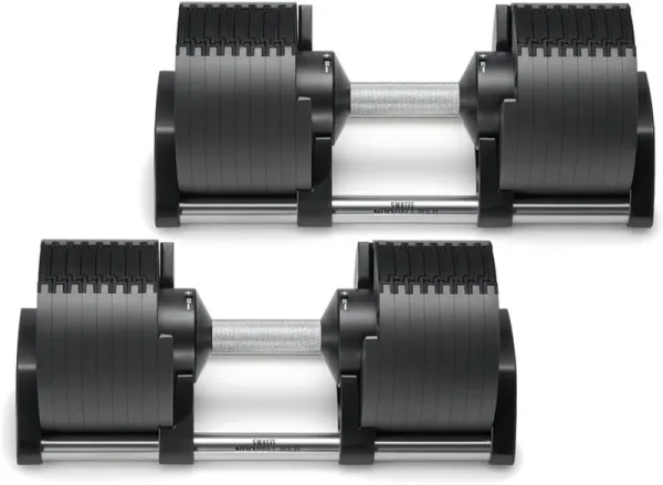 SMRTFT NUOBELL - All - in - One, Durable, Adjustable Dumbbells, Black, 5, 80 lb