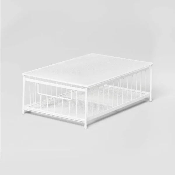Small Stackable Slide Out Drawer White - Brightroom