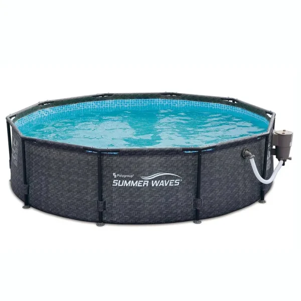 Summer Waves 10' x 30" Above Ground Frame Swimming Pool Set
