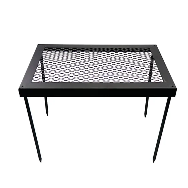 Folding Picnic Grill Table Portable Camping Desk Steel Grill Stand Table for Picnic Hiking Camping Beach Cooking and Backyard Use
