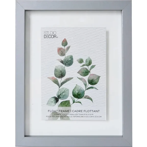 Gray Float Frame by Studio Dcor, Size: 8�� x 10��