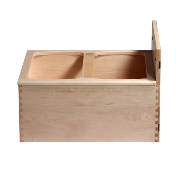 Meadow Lane ML.1401.01.MA.WH-SB-B Double White 35 qt. Pull Out Bottom