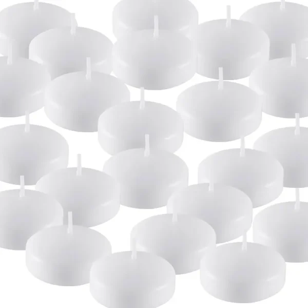 2Inch 24 Pack Floating Candles Unscented Discs for Wedding, Pool Party, Holiday & Home Decor...