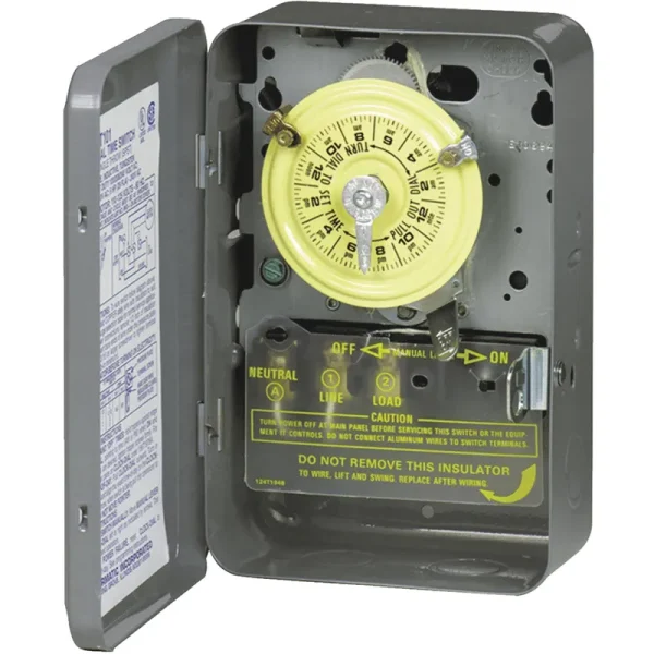 Intermatic T104 24-Hour Mechanical Time Switch, Gray