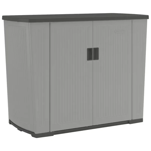 Suncast Backyard Oasis 130 Gallon Outdoor Storage Basic Unit, Dove Gray