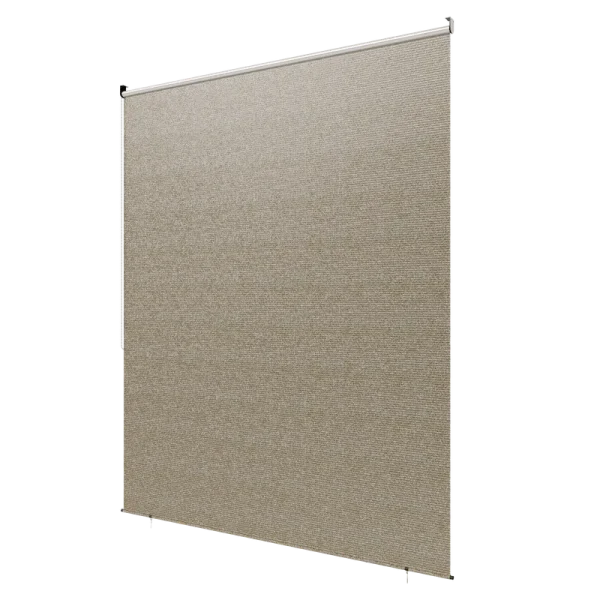 AECOJOY Outdoor Roller Shade, 8'(W) x8'(H) Sun Shade Cover Canopy, Mocha&Gray
