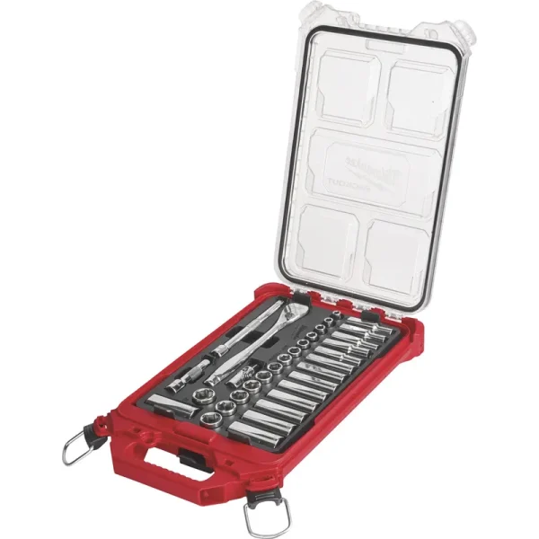 Milwaukee 48-22-9482 32-Piece 3/8" Metric Ratchet and Socket PACKOUT Set