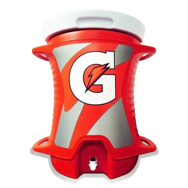 Gatorade Beverage Cooler with Cup Dispenser 10 Gal Orange/White