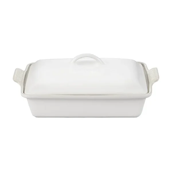 Le Creuset Heritage Rectangular Casserole | Stoneware Matte White, 4 qt.