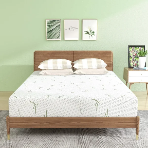 Mattress. 10 inch Memory Foam Mattress Bed in a Box.with Green Tea Cooling Gel. Made in USA