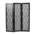 Black Wavy Cutout 3 Panel Geometric Abstract Rectangle 60" x 1" x 72"