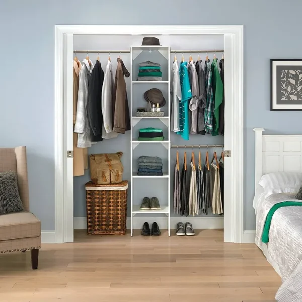 ClosetMaid Brightwood 4-ft to 9-ft W x 6.85-ft H White Wood Closet Kit