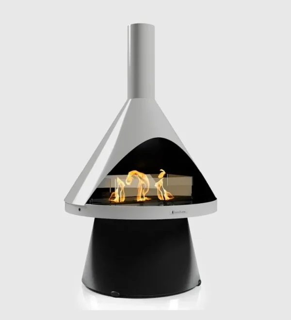 TerraFlame Lloyd ModernSteel Gel Fuel Fireplace in Cool Gray