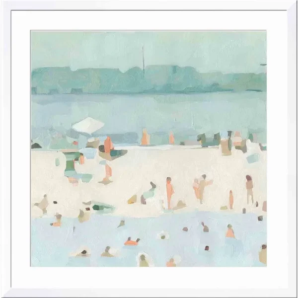 Sea Glass Sandbar I by Emma Scarvey - Picture Frame Painting Joss & Main Size: 12"H x 12"W, Frame Color: Black