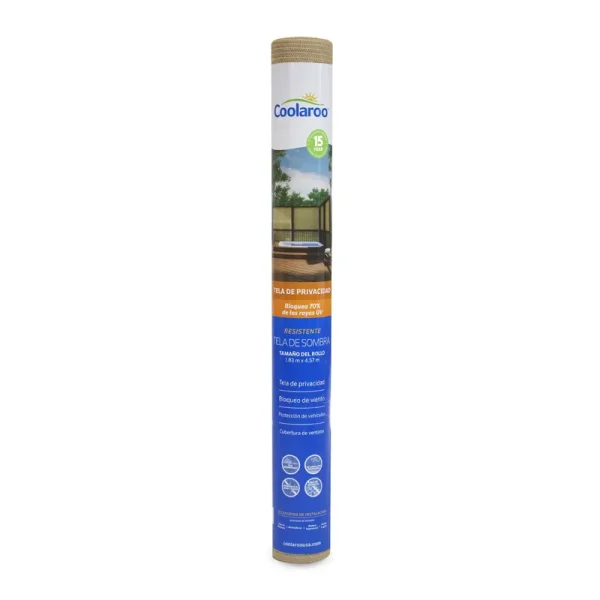 Coolaroo 6' x 15' 70% UV Block Shade Fabric Roll - Beech - Each