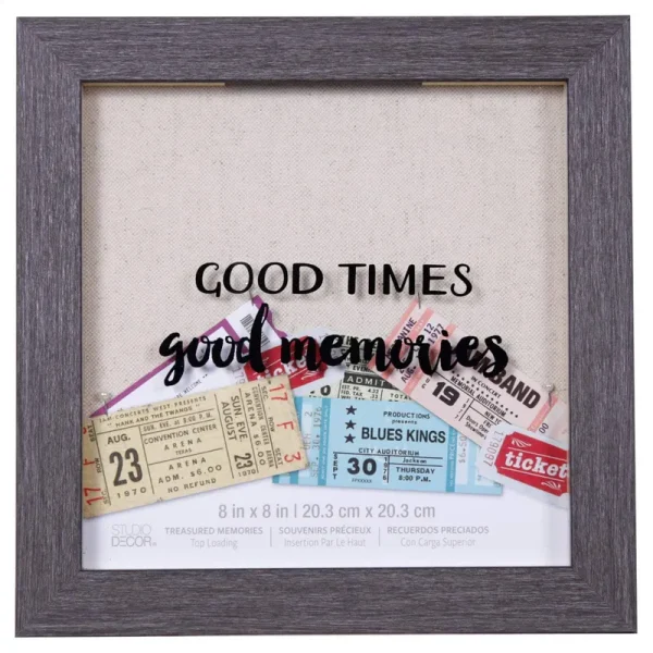 Studio Decor Good Times Shadow Box, 8" x 8" - Each