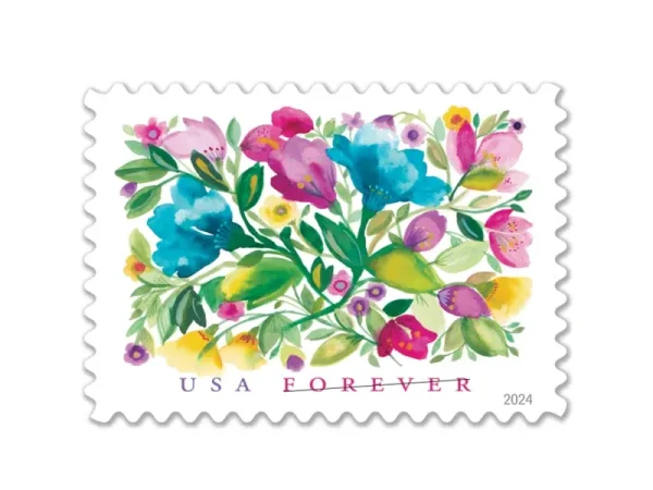 Forever Stamps 2024 Celebration Blooms – Nature Series. First-Class Postage
