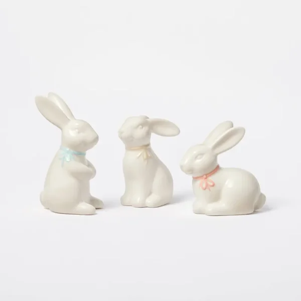 3PC Ceramic Easter Rabbit Set - Spritz