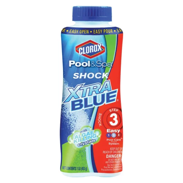 Clorox Shock Pool & Spa Cleaner, Xtra Blue - 1 lb bottle