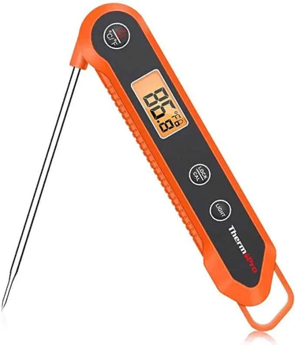 ThermoPro TP03H Waterproof Digital Instant Read Meat Thermometer for Grilling Kitchen Food Thermometer with Calibration & Backlight Smoker Thermometer