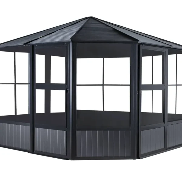 Charleston #93D Solarium 12'X12' St Roof, Gray