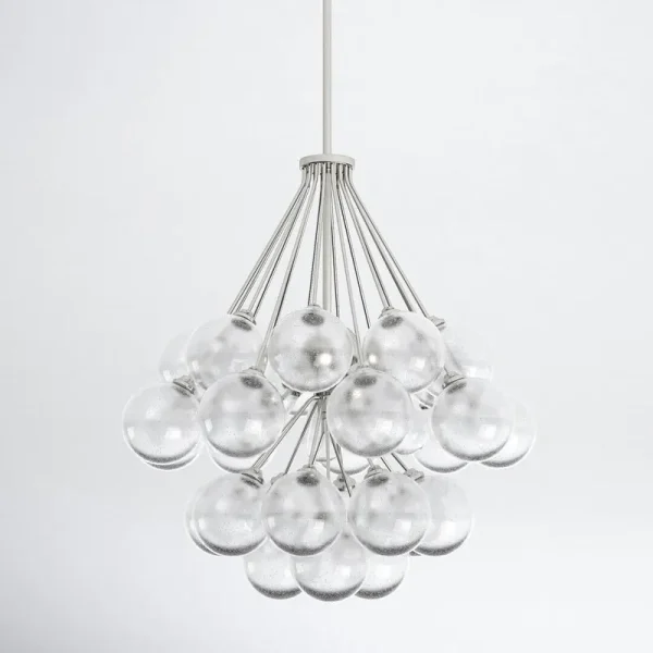 Logan 3 Light Metal Dimmable Sphere Chandelier Finish: Brushed Nickel