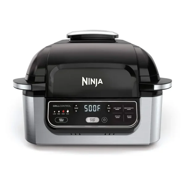 Ninja Ag301 Foodi 5-in-1 Indoor Grill with 4-Quart Air Fryer