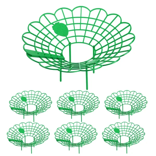 Iceyyyy 6Pack Strawberry Supports - Strawberry Plant Support Stand Strawberry Growing Racks Protector Strawberry Growing Frame Holder Cage (6, B)