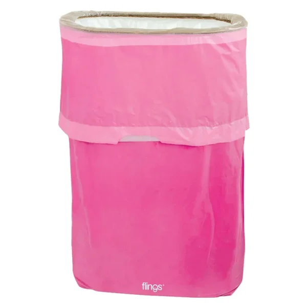 Flings Pop Up Trash Bin Red, Pink
