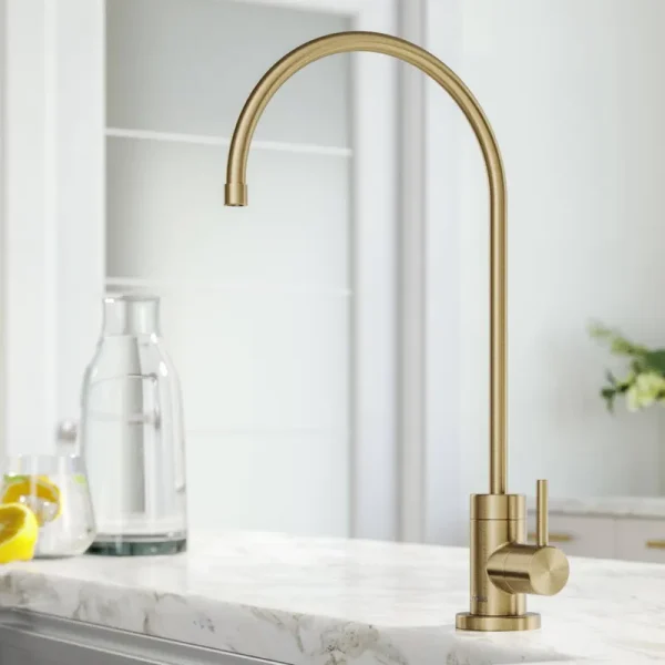 Kraus FF-100SFACB Purita 100% Lead Kitchen Water Filter Faucet Spot Free Antique Champagne Bronze