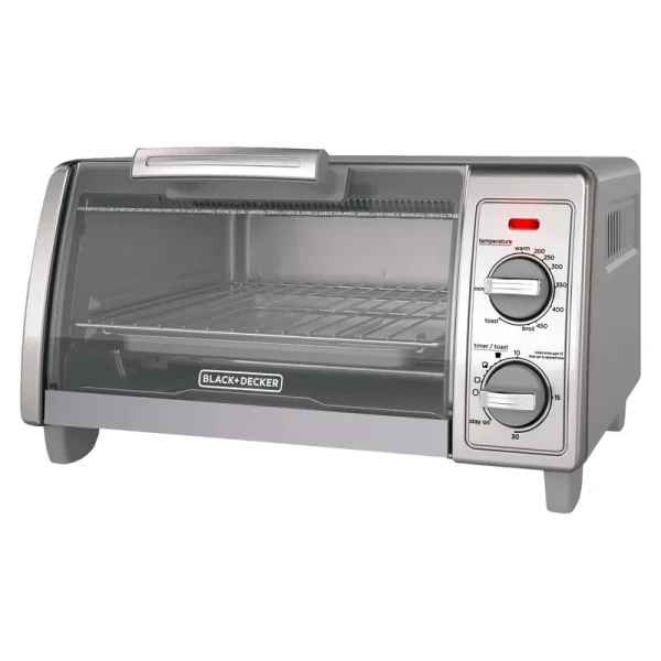 Black+decker TO1700SG Stainless Steel 4 Slice Toaster Oven, Gray