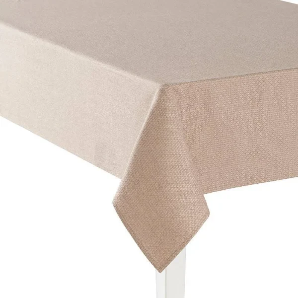 Food Network Easy-Care Woven Tablecloth, Beig/Green, 70" Round