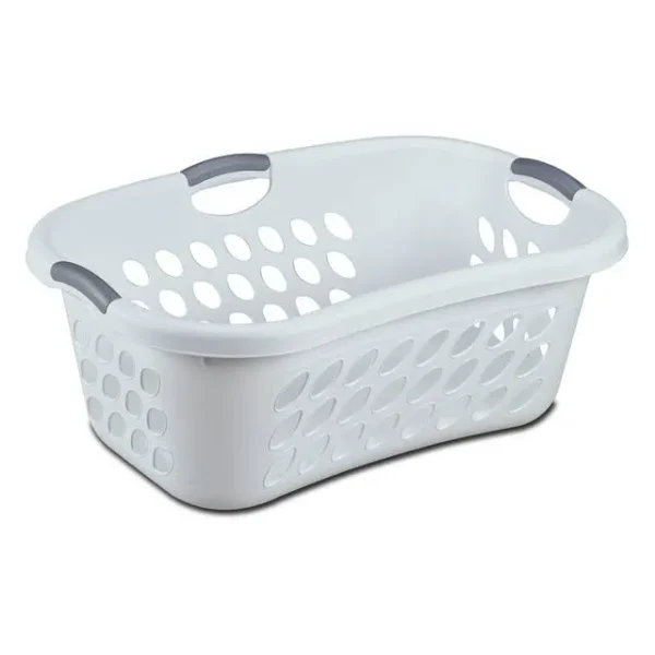 Sterilite Hip Holder Laundry Basket, White