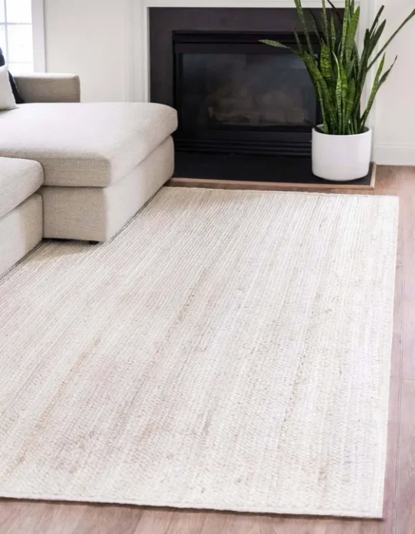 Unique Loom Dhaka Braided Jute Area Rug (4' 0 x 6' 0 - Beige)