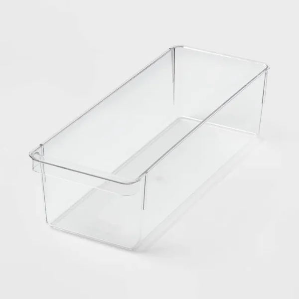 5.5"x14.5"x4" Narrow Fridge & Pantry Bin Clear - Brightroom