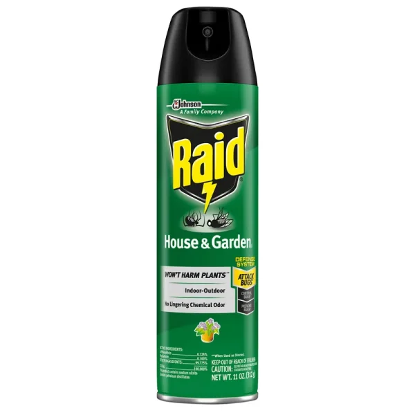 Raid House & Garden Bug Killer, Formula 7, Indoor-Outdoor - 11 oz
