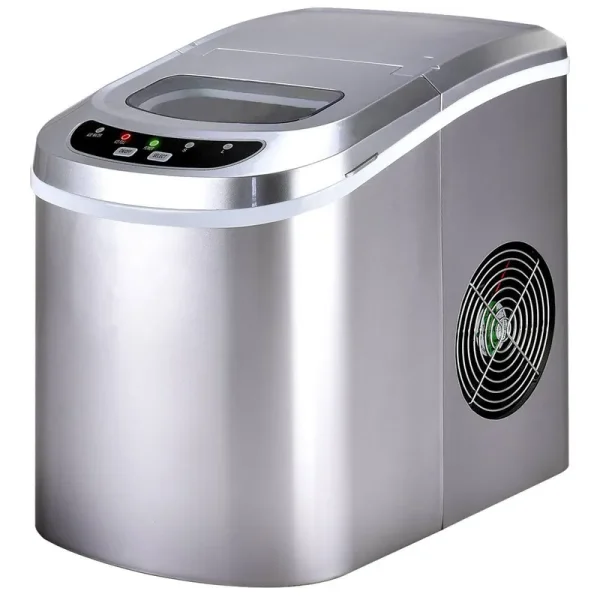 Costway Portable Compact Electric Ice Maker Machine Mini Cube 26Lbs/Day Sliver