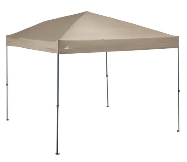 Quest Q100 10'x10' Quick Lift Straight Leg Canopy, Khaki