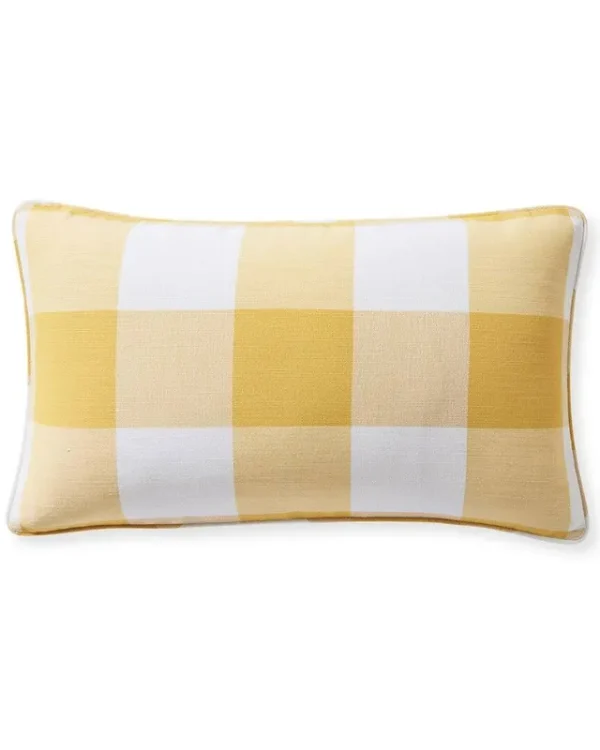 Serena & Lily Classic Gingham Pillow Cover - Green - One Size