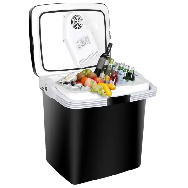 Super Deal Pro 28 qt Portable Electric Cooler and Warmer, Mini 12V DC Car Refrigerator Plug in Cooler Car Refrige for Camping, Fishing, Work Beach