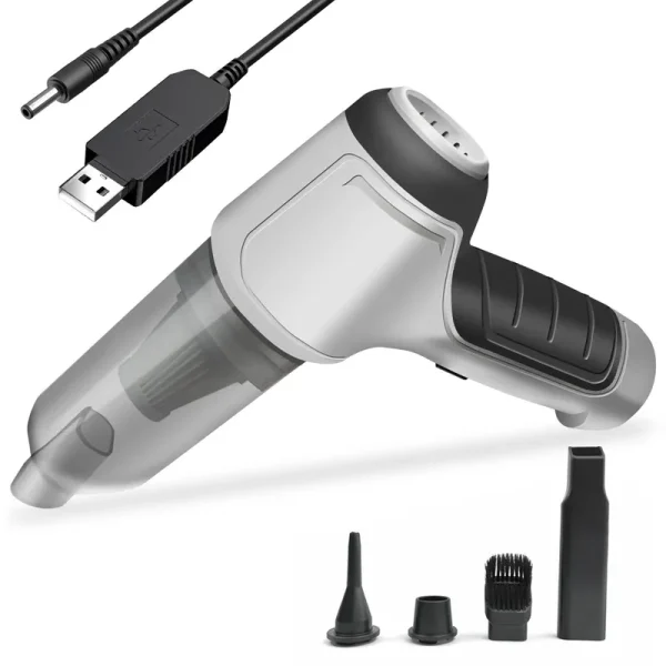 Car Vacuum Cleaner - Mini Handheld Gun Cordless Vacuum Cleaner with 3.2ft Power Cord, High Power Gun Vacuum for Dry Wet Cleaning, Portable Vacuum