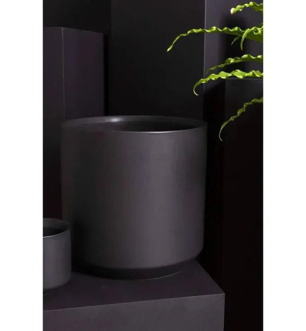 Parsons Ceramic Pot Planter AllModern Color: Black