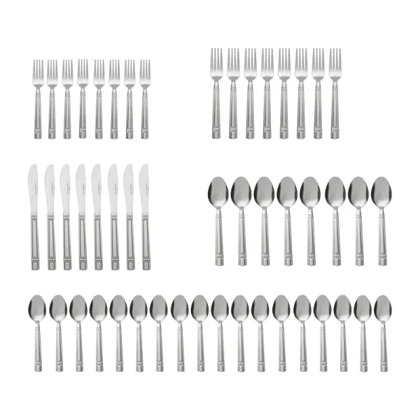 Mainstays 49-Piece Elena Stainless Steel Flatware & Organizer Tray Set