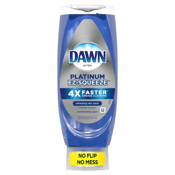 Dawn Ultra Platinum Dishwashing Liquid, Refreshing Rain Scent, Ez-Squeeze - 532 ml