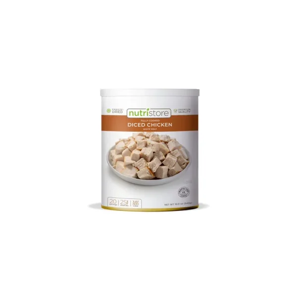 Nutristore Freeze Dried Chicken, Emergency Survival Bulk Food Storage (Pack of 10)